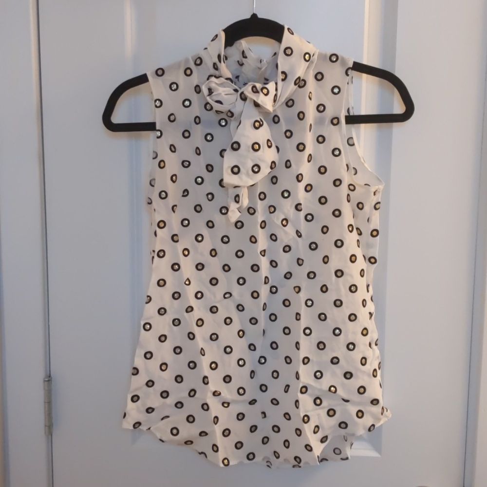 Moschino sparkle bow tie tank